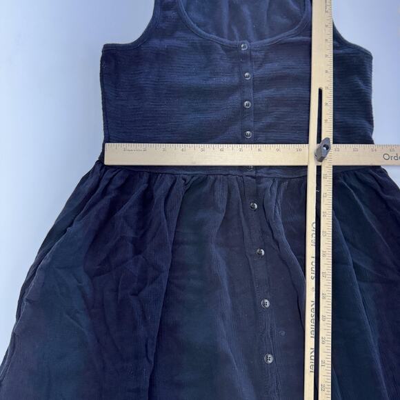 Frye Dress Womens XS Black Sleeveless Button Front Maxi Tank Scoop Neck A-Line - Picture 10 of 12